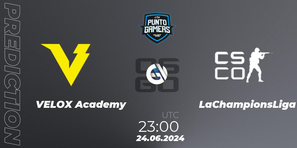 VELOX Academy - LaChampionsLiga: Maç tahminleri. 24.06.2024 at 23:00, Counter-Strike (CS2), Punto Gamers Cup 2024