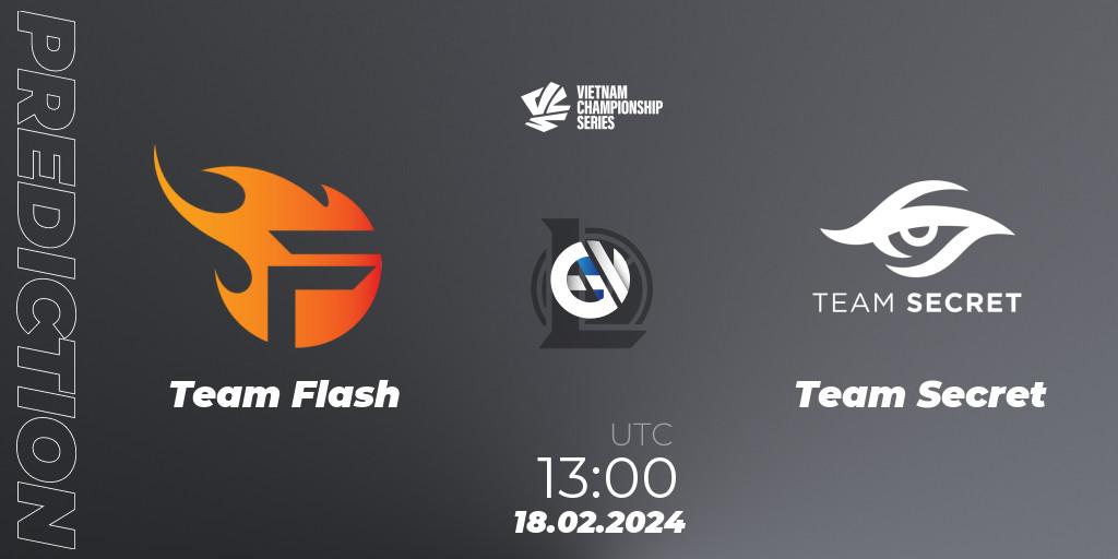 Team Flash - Team Secret: Maç tahminleri. 18.02.24, LoL, VCS Dawn 2024 - Group Stage