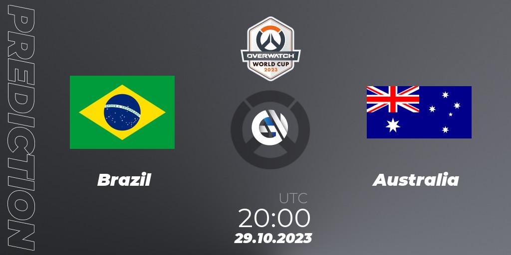 Brazil - Australia: Maç tahminleri. 29.10.23, Overwatch, Overwatch World Cup 2023