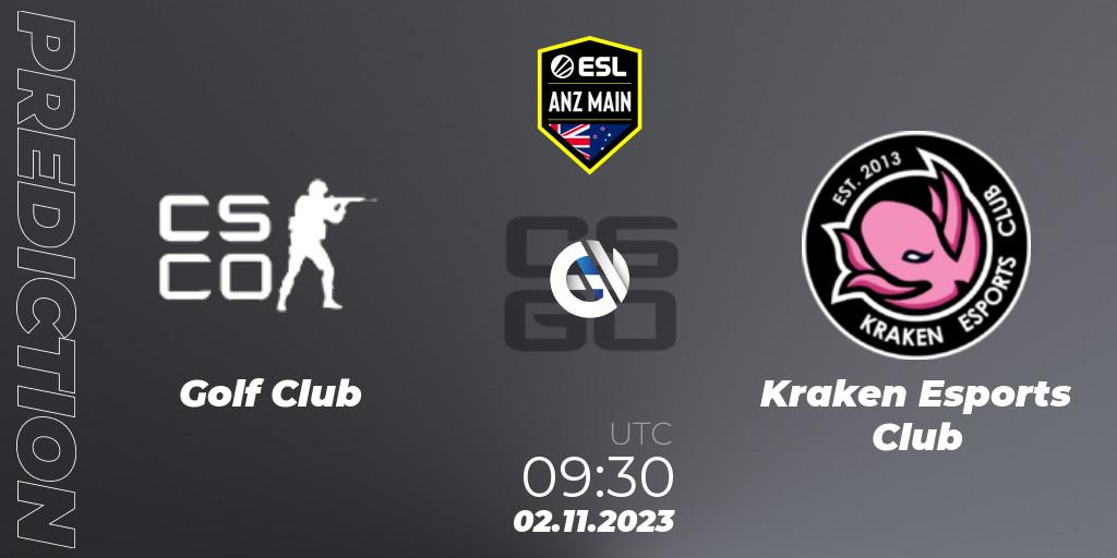 Golf Club - Kraken Esports Club: Maç tahminleri. 02.11.2023 at 09:30, Counter-Strike (CS2), ESL ANZ Main Season 17