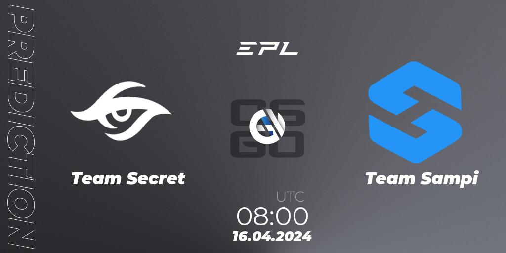 Team Secret - Team Sampi: Maç tahminleri. 16.04.24, CS2 (CS:GO), European Pro League Season 15