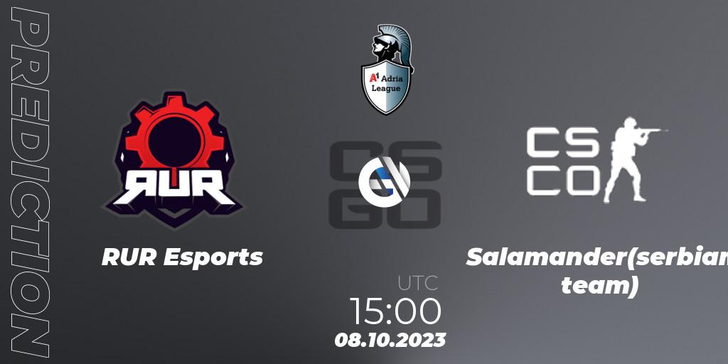RUR Esports - Salamander(serbian team): Maç tahminleri. 08.10.23, CS2 (CS:GO), A1 Adria League Season 12