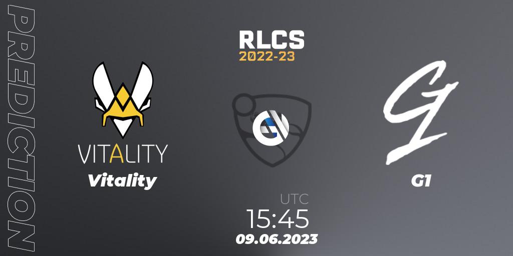 Vitality - G1: Maç tahminleri. 09.06.2023 at 15:45, Rocket League, RLCS 2022-23 - Spring: Europe Regional 3 - Spring Invitational