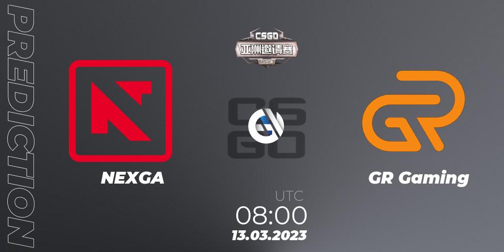NEXGA - GR Gaming: Maç tahminleri. 13.03.23, CS2 (CS:GO), Baidu Cup Invitational #2