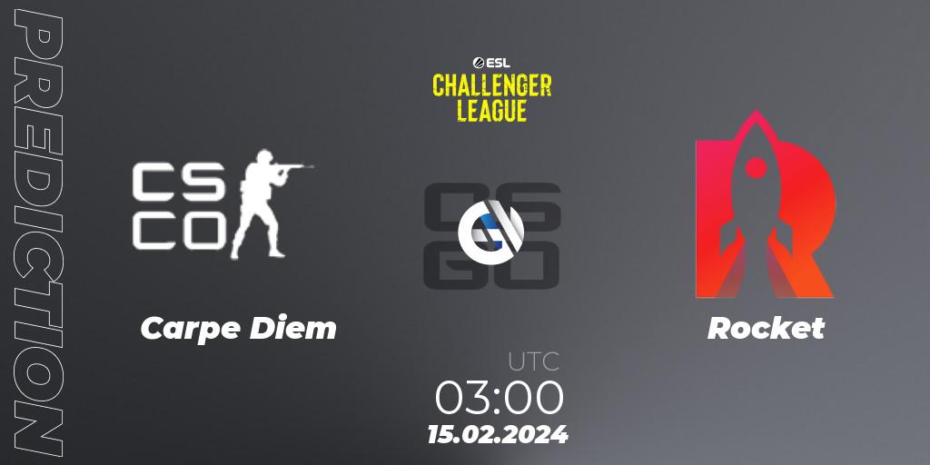 Carpe Diem - Rocket: Maç tahminleri. 15.02.2024 at 03:00, Counter-Strike (CS2), ESL Challenger League Season 47: North America