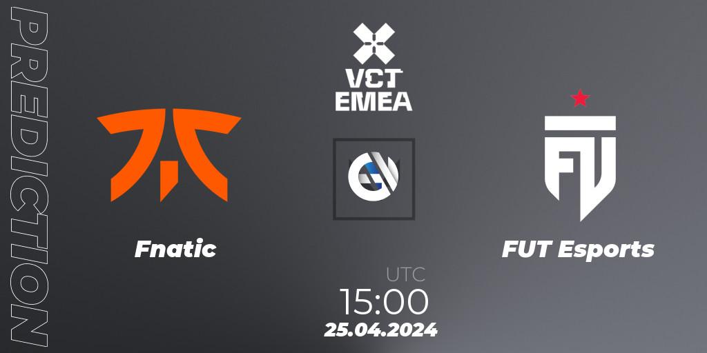 Fnatic - FUT Esports: Maç tahminleri. 25.04.24, VALORANT, VALORANT Champions Tour 2024: EMEA League - Stage 1 - Group Stage