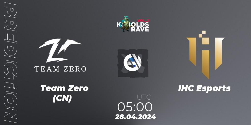 Team Zero (CN) - IHC Esports: Maç tahminleri. 28.04.24, Dota 2, Cringe Station Kobolds Rave 2