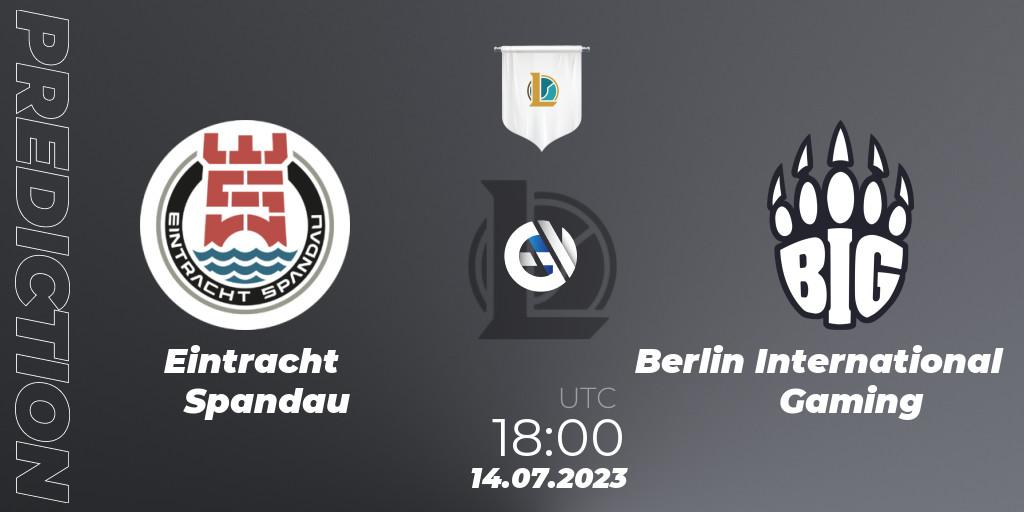 Eintracht Spandau - Berlin International Gaming: Maç tahminleri. 14.07.2023 at 18:00, LoL, Prime League Summer 2023 - Group Stage