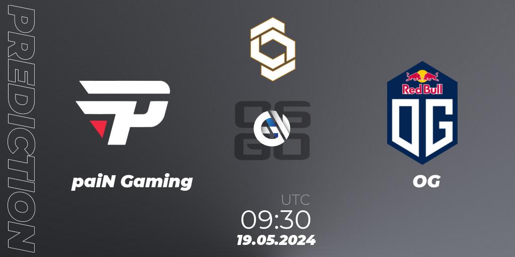 paiN Gaming - OG: Maç tahminleri. 19.05.2024 at 09:30, Counter-Strike (CS2), CCT Global Finals