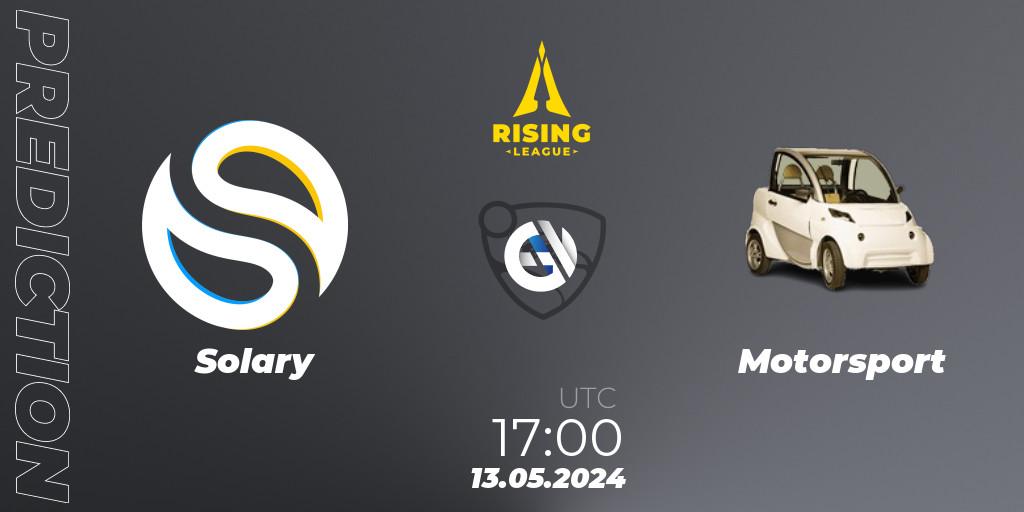 Solary - Motorsport: Maç tahminleri. 13.05.2024 at 17:00, Rocket League, Rising League 2024 — Split 1 — Main Event