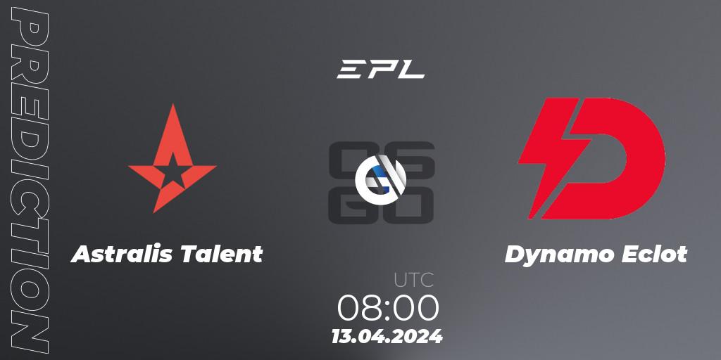 Astralis Talent - Dynamo Eclot: Maç tahminleri. 15.04.24, CS2 (CS:GO), European Pro League Season 15