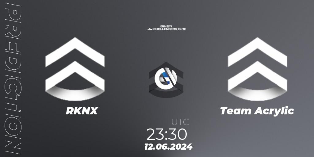 RKNX - Team Acrylic: Maç tahminleri. 12.06.2024 at 23:30, Call of Duty, Call of Duty Challengers 2024 - Elite 3: NA