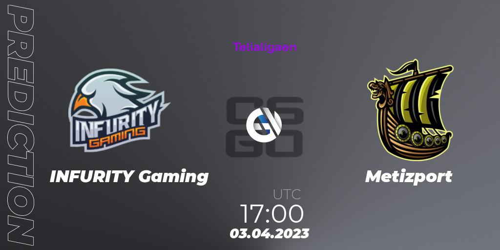 INFURITY Gaming - Metizport: Maç tahminleri. 03.04.23, CS2 (CS:GO), Telialigaen Spring 2023: Group stage