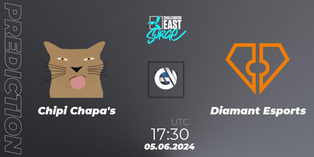Chipi Chapa's - Diamant Esports: Maç tahminleri. 05.06.2024 at 17:30, VALORANT, VALORANT Challengers 2024 East: Surge Split 2