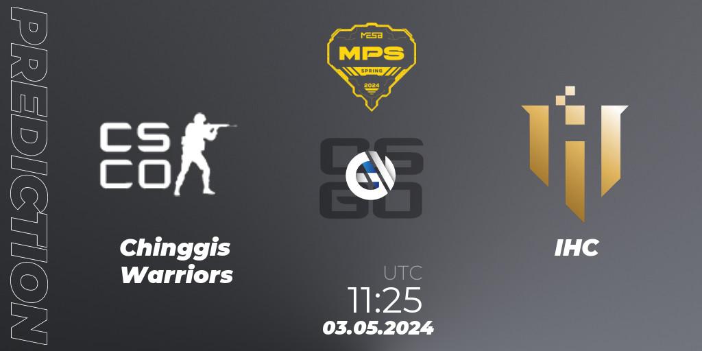 Chinggis Warriors - IHC: Maç tahminleri. 03.05.2024 at 11:25, Counter-Strike (CS2), MESA Pro Series: Spring 2024