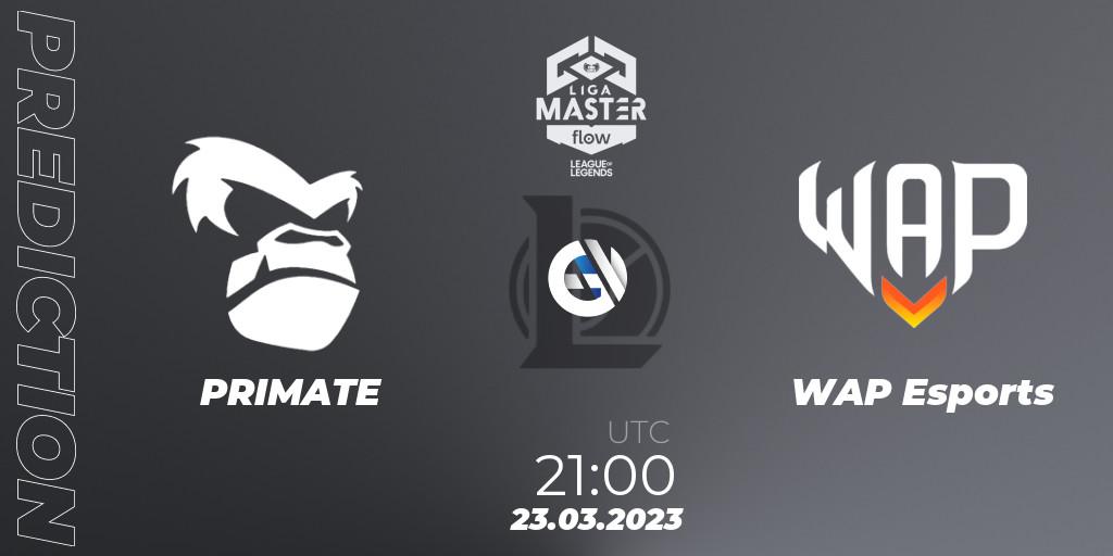 PRIMATE - WAP Esports: Maç tahminleri. 23.03.23, LoL, Liga Master Opening 2023 - Playoffs
