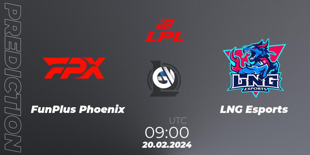 FunPlus Phoenix - LNG Esports: Maç tahminleri. 20.02.24, LoL, LPL Spring 2024 - Group Stage