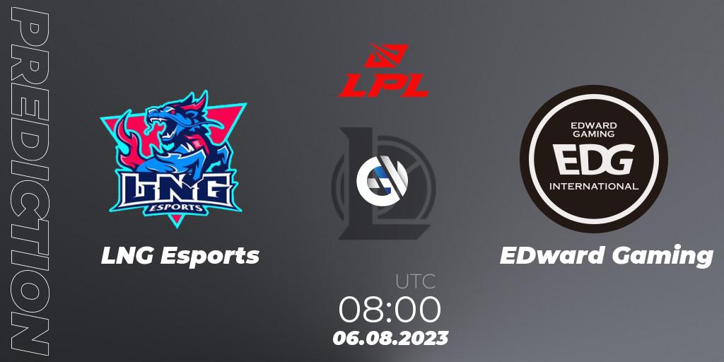LNG Esports - EDward Gaming: Maç tahminleri. 06.08.23, LoL, LPL Regional Finals 2023