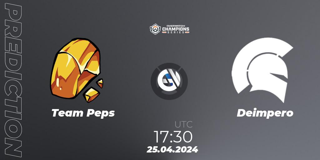 Team Peps - Deimpero: Maç tahminleri. 25.04.2024 at 17:30, Overwatch, Overwatch Champions Series 2024 - EMEA Stage 2 Main Event