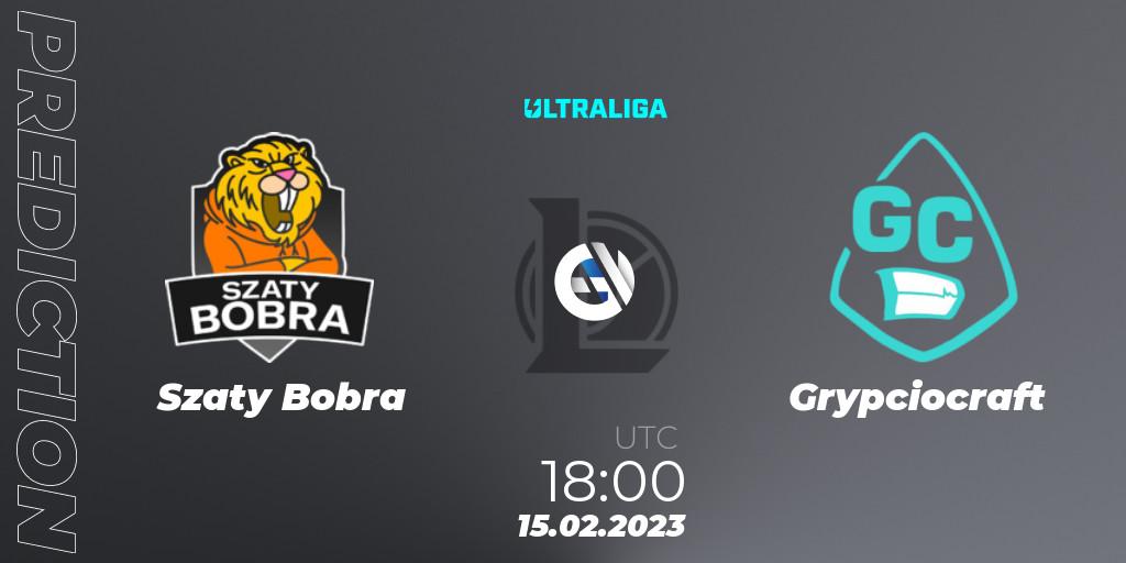 Szaty Bobra - Grypciocraft: Maç tahminleri. 15.02.2023 at 18:15, LoL, Ultraliga Season 9 - Group Stage