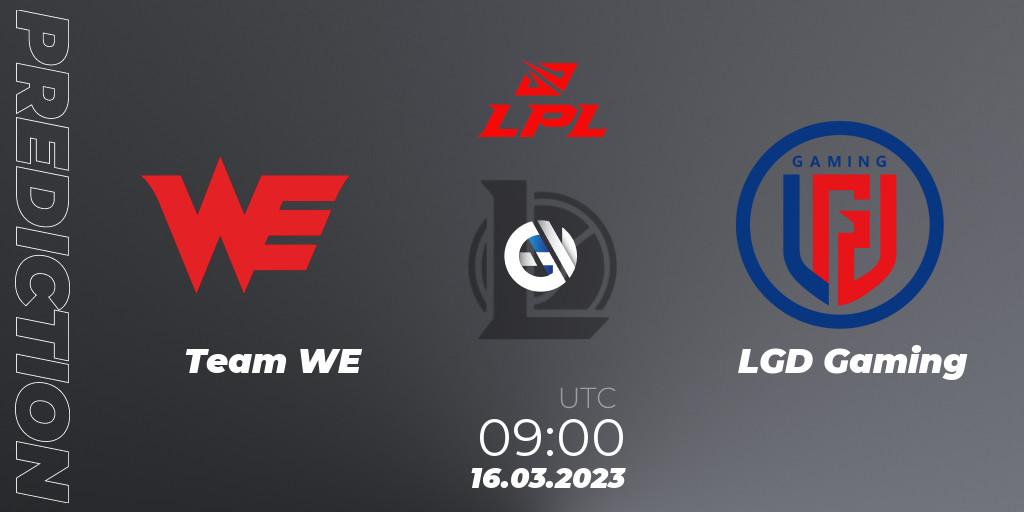Team WE - LGD Gaming: Maç tahminleri. 16.03.2023 at 09:00, LoL, LPL Spring 2023 - Group Stage