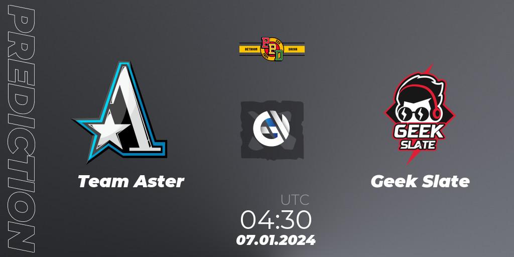Team Aster - Geek Slate: Maç tahminleri. 07.01.24, Dota 2, BetBoom Dacha Dubai 2024: SEA and CN Closed Qualifier