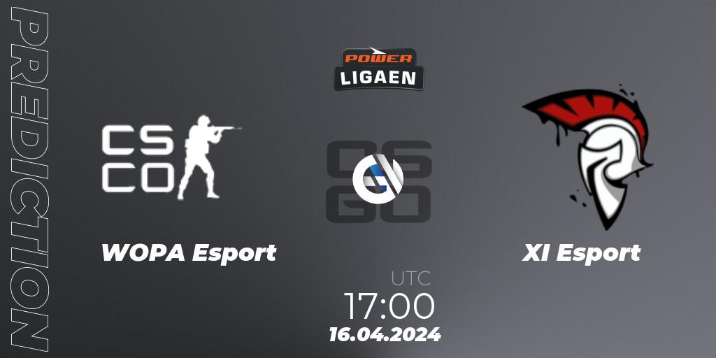 WOPA Esport - XI Esport: Maç tahminleri. 16.04.2024 at 17:00, Counter-Strike (CS2), Dust2.dk Ligaen Season 26