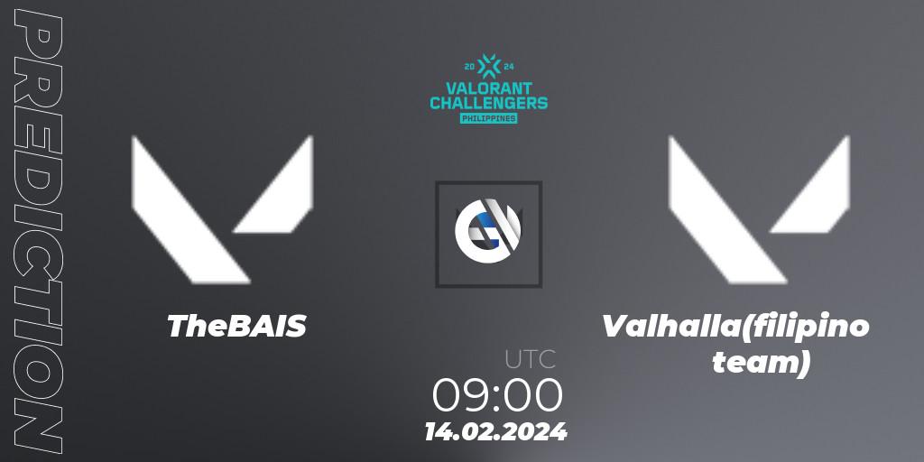 TheBAIS - Valhalla(filipino team): Maç tahminleri. 14.02.2024 at 09:00, VALORANT, VALORANT Challengers 2024 Philippines: Split 1