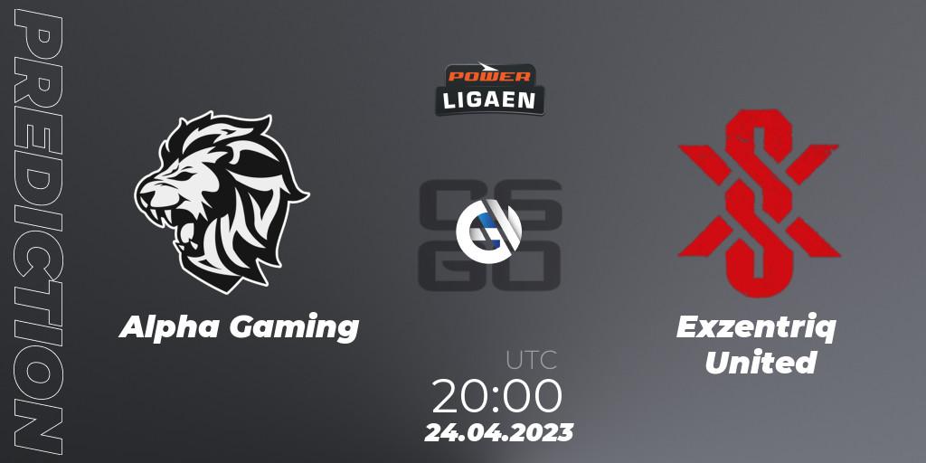 Alpha Gaming - Exzentriq United: Maç tahminleri. 24.04.2023 at 20:00, Counter-Strike (CS2), Dust2.dk Ligaen Season 23