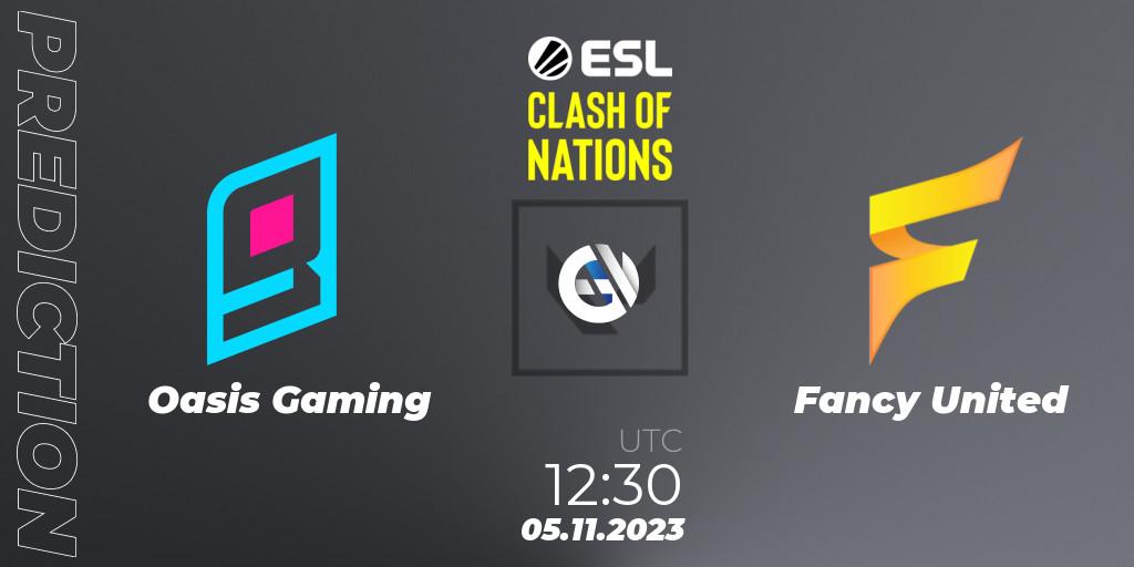Oasis Gaming - Fancy United: Maç tahminleri. 05.11.23, VALORANT, ESL Clash of Nations 2023 - SEA Closed Qualifier