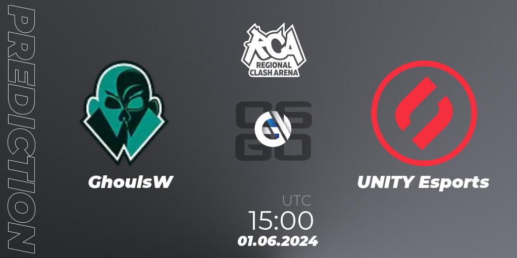 GhoulsW - UNITY Esports: Maç tahminleri. 31.05.2024 at 19:00, Counter-Strike (CS2), Regional Clash Arena Europe: Closed Qualifier