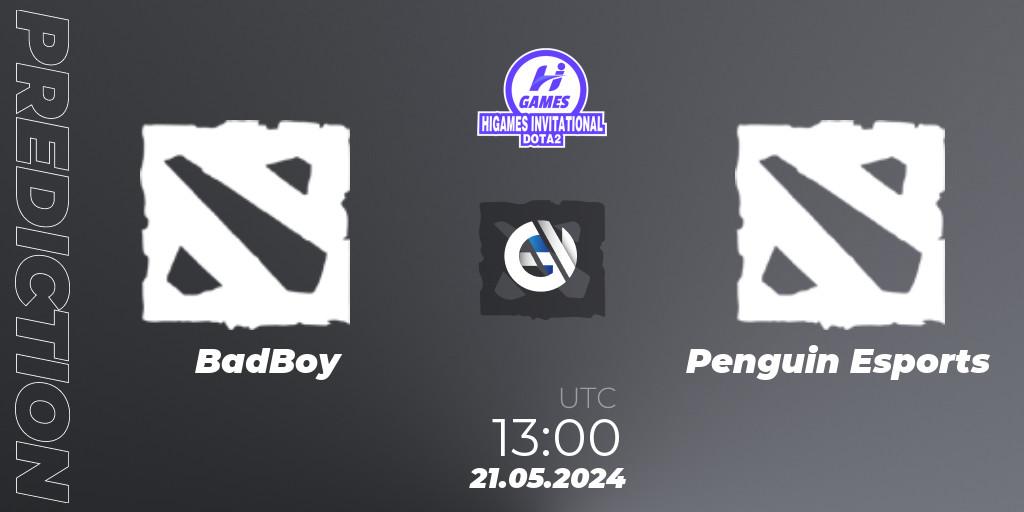 BadBoy - Penguin Esports: Maç tahminleri. 21.05.2024 at 13:00, Dota 2, HiGames Invitational