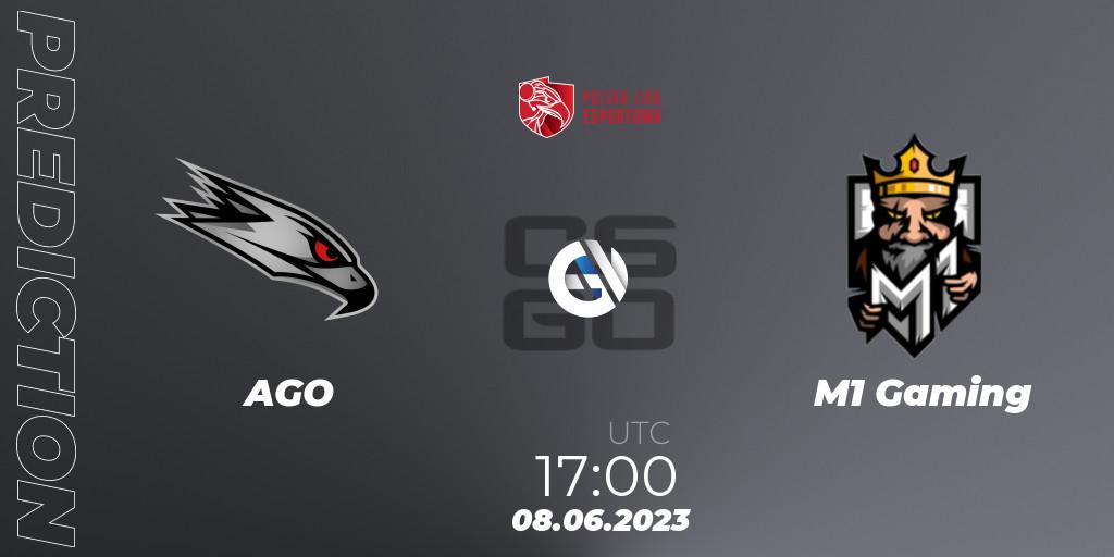 AGO - M1 Gaming: Maç tahminleri. 08.06.2023 at 17:00, Counter-Strike (CS2), Polish Esports League 2023 Split 2