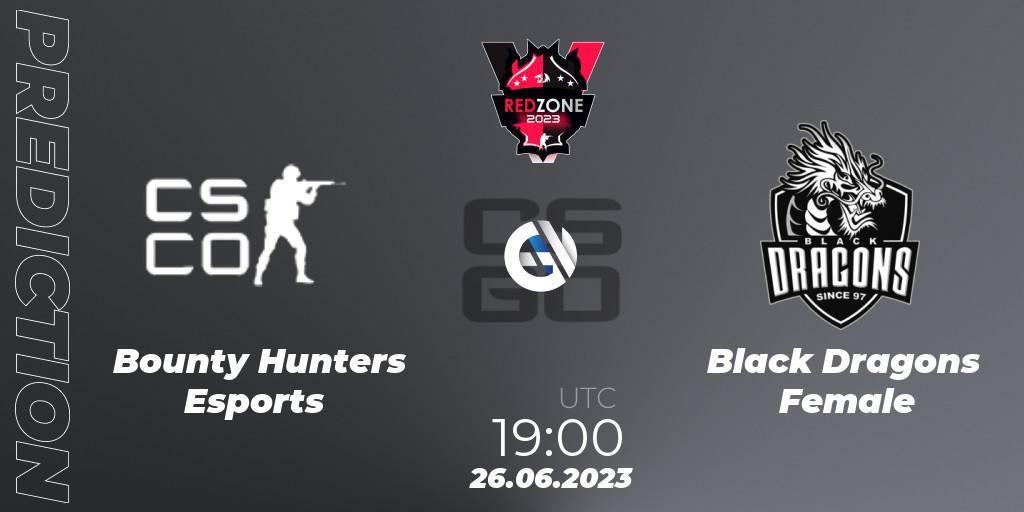Bounty Hunters Esports - Black Dragons Female: Maç tahminleri. 26.06.23, CS2 (CS:GO), RedZone PRO League 2023 Season 4