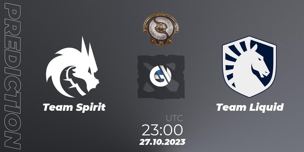 Team Spirit - Team Liquid: Maç tahminleri. 27.10.23, Dota 2, The International 2023