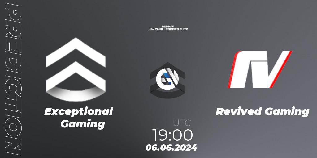 Exceptional Gaming - Revived Gaming: Maç tahminleri. 06.06.2024 at 18:00, Call of Duty, Call of Duty Challengers 2024 - Elite 3: EU