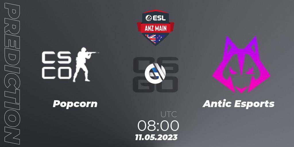 Popcorn - Antic Esports: Maç tahminleri. 11.05.2023 at 08:00, Counter-Strike (CS2), ESL ANZ Main Season 16