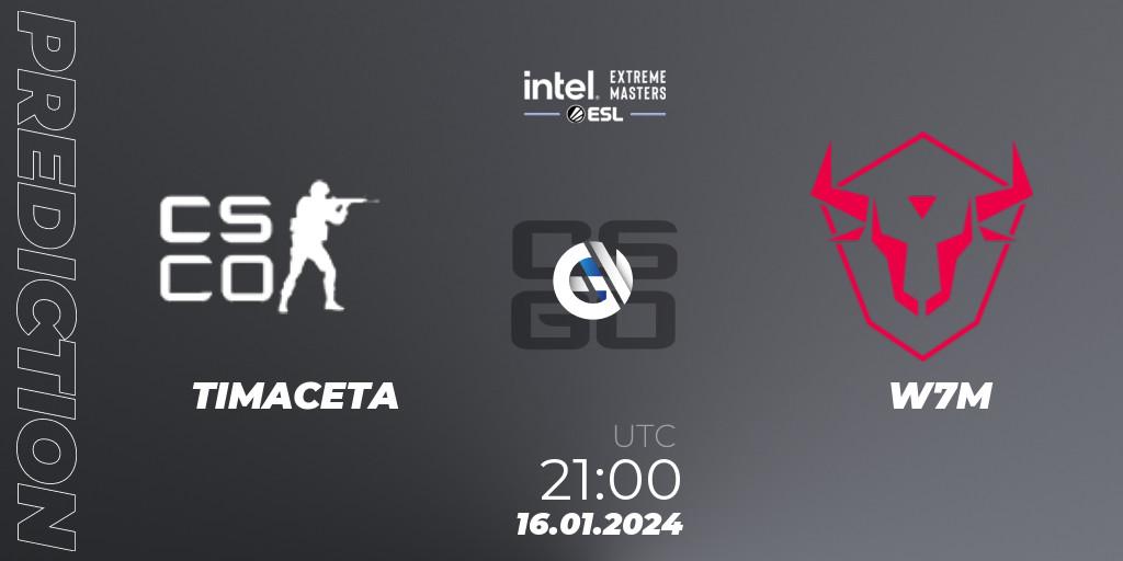 TIMACETA - W7M: Maç tahminleri. 16.01.2024 at 21:10, Counter-Strike (CS2), Intel Extreme Masters China 2024: South American Open Qualifier #2