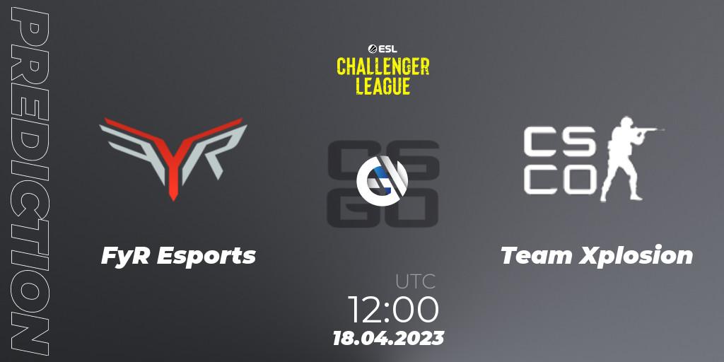 FyR Esports - Team Xplosion: Maç tahminleri. 28.04.2023 at 12:00, Counter-Strike (CS2), ESL Challenger League Season 45: Asia-Pacific