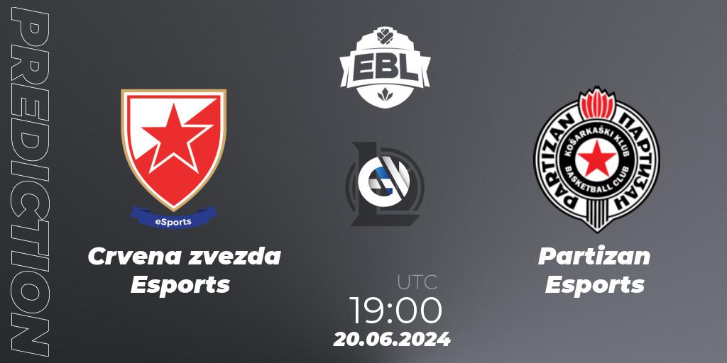Crvena zvezda Esports - Partizan Esports: Maç tahminleri. 20.06.2024 at 19:00, LoL, Esports Balkan League Season 15