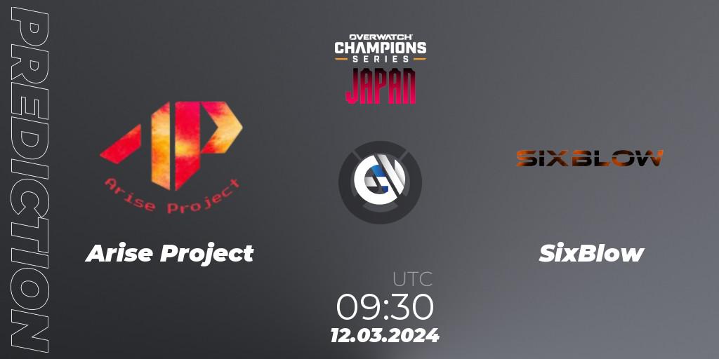 Arise Project - SixBlow: Maç tahminleri. 12.03.2024 at 10:30, Overwatch, Overwatch Champions Series 2024 - Stage 1 Japan