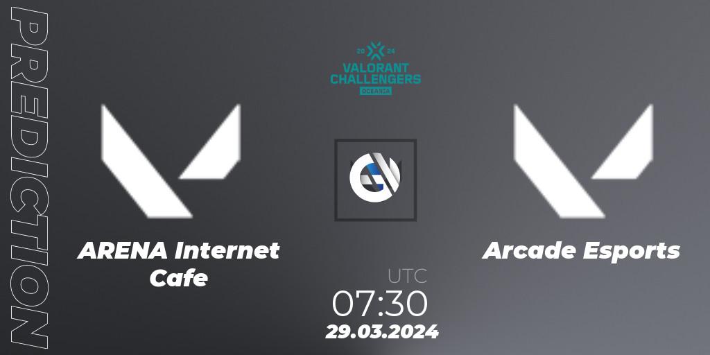 ARENA Internet Cafe - Arcade Esports: Maç tahminleri. 29.03.2024 at 07:30, VALORANT, VALORANT Challengers 2024 Oceania: Split 1