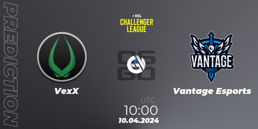 VexX - Vantage Esports: Maç tahminleri. 10.04.2024 at 10:00, Counter-Strike (CS2), ESL Challenger League Season 47: Oceania