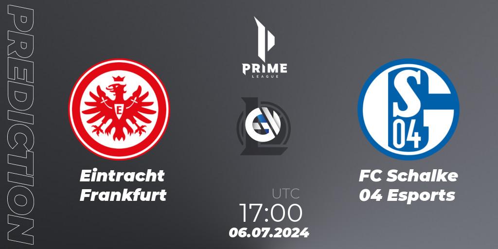 Eintracht Frankfurt - FC Schalke 04 Esports: Maç tahminleri. 06.07.2024 at 17:00, LoL, Prime League Summer 2024