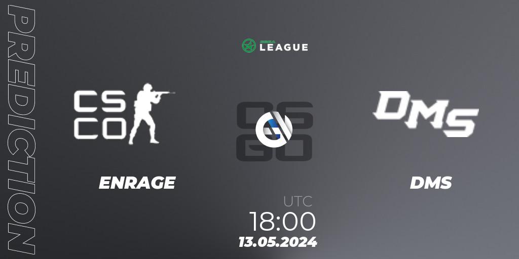 ENRAGE - DMS: Maç tahminleri. 13.05.2024 at 18:00, Counter-Strike (CS2), ESEA Season 49: Advanced Division - Europe