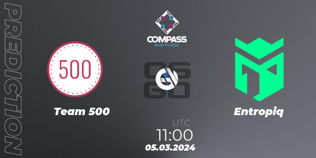 Team 500 - Entropiq: Maç tahminleri. 05.03.24, CS2 (CS:GO), YaLLa Compass Spring 2024 Contenders
