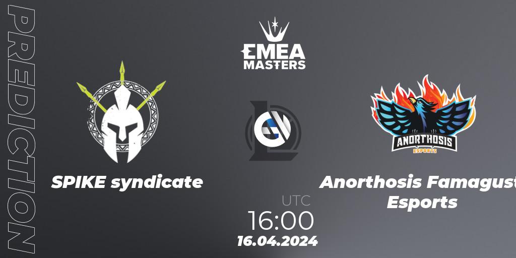 SPIKE syndicate - Anorthosis Famagusta Esports: Maç tahminleri. 16.04.24, LoL, EMEA Masters Spring 2024 - Play-In