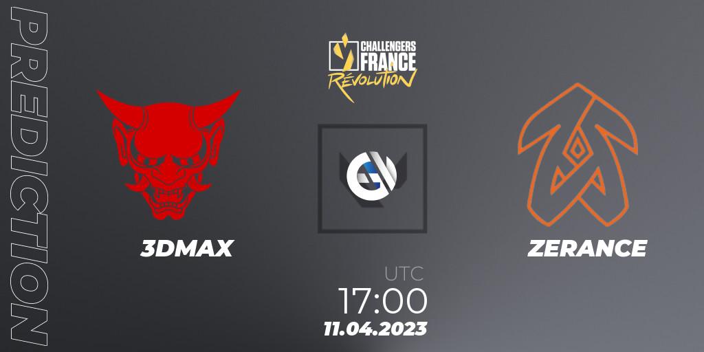 3DMAX - ZERANCE: Maç tahminleri. 11.04.2023 at 17:00, VALORANT, VALORANT Challengers France: Revolution Split 2 - Regular Season