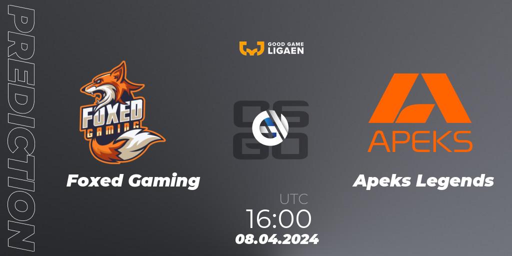 Foxed Gaming - Apeks Legends: Maç tahminleri. 08.04.2024 at 16:00, Counter-Strike (CS2), Good Game-ligaen Spring 2024