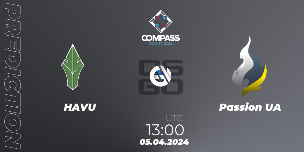 HAVU - Passion UA: Maç tahminleri. 04.04.2024 at 13:00, Counter-Strike (CS2), YaLLa Compass Spring 2024